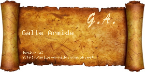 Galle Armida névjegykártya